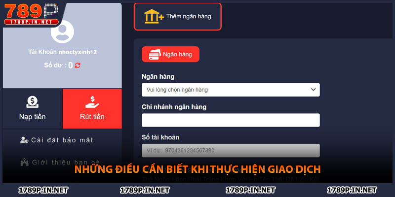 Những điều cần biết khi thực hiện giao dịch