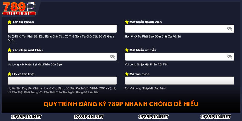 Quy trình đăng ký 789P nhanh chóng dễ hiểu