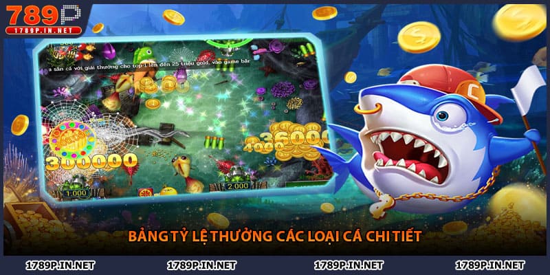 Bảng tỷ lệ thưởng các loại cá chi tiết